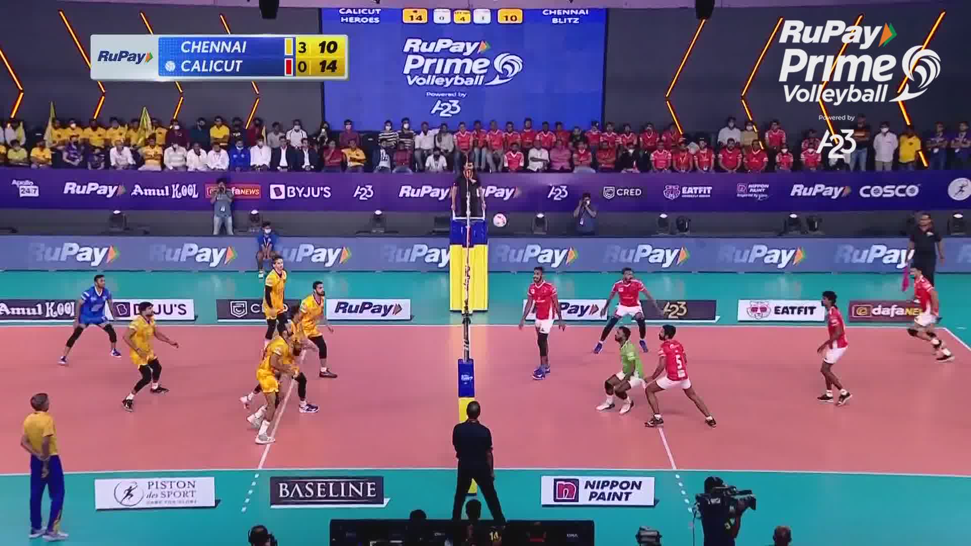 Watch Back Attack From Ajith Lal Wins The Heroes Their First Set from