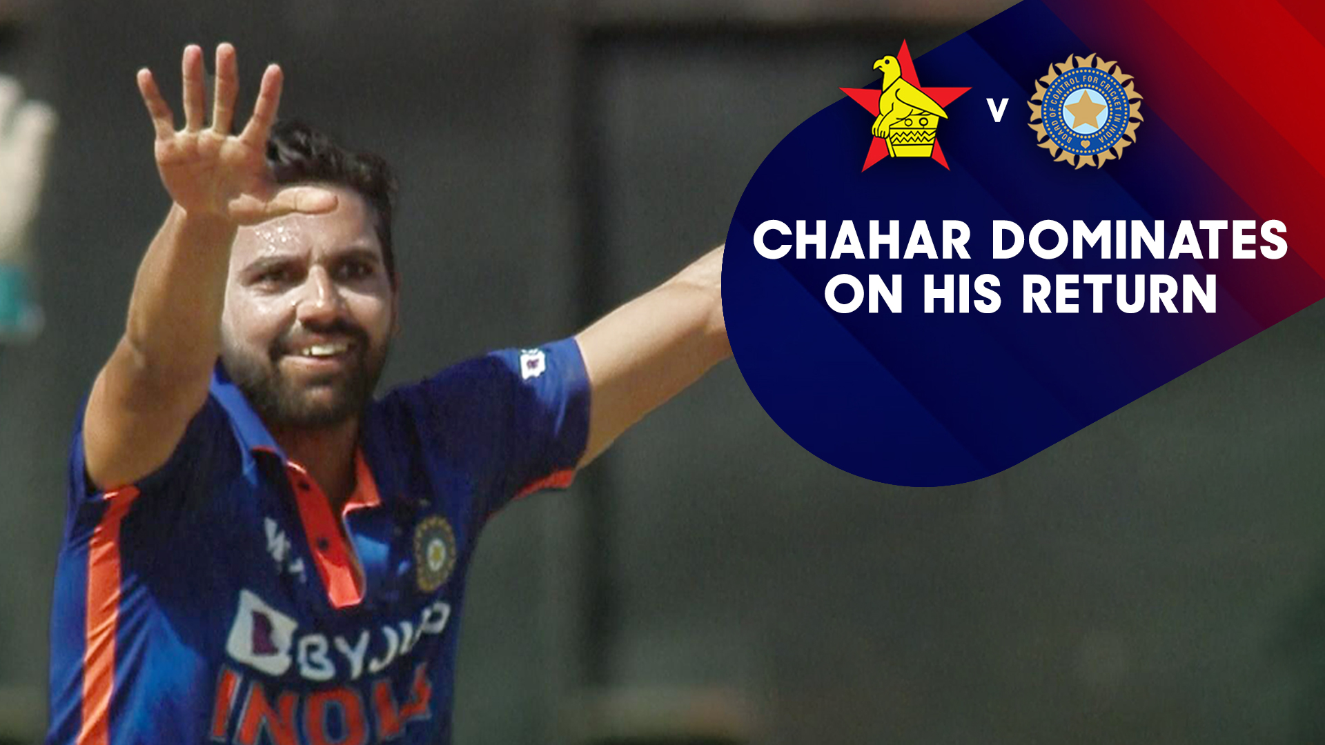 Watch SPL - Deepak Chahar Destructs Zimbabwe Batting Lineup from India