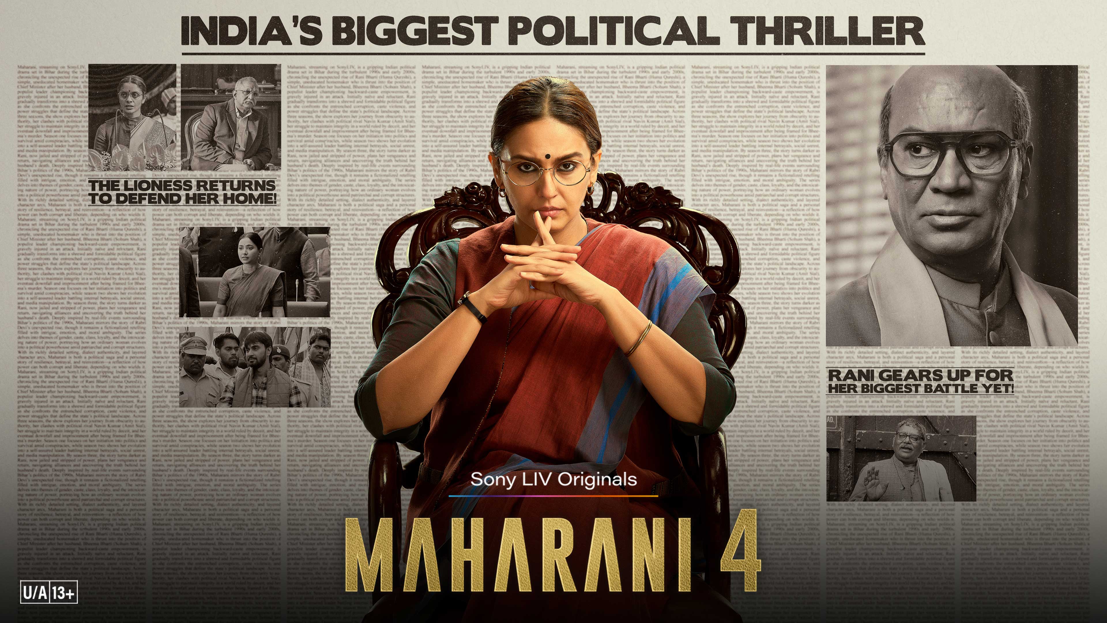 Maharani 2025 Season 4 Web Series All Episodes | Watch Online & Download | Hindi Tamil Telugu Kannada Malayalam Bengali Marathi | 4K 1080p 720p 480p