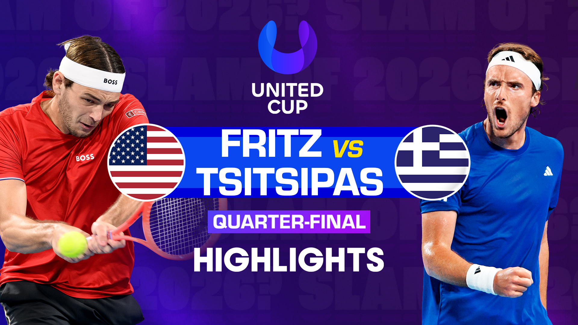 Taylor Fritz vs Stefanos Tsitsipas - Highlights - 7 Jan 2026