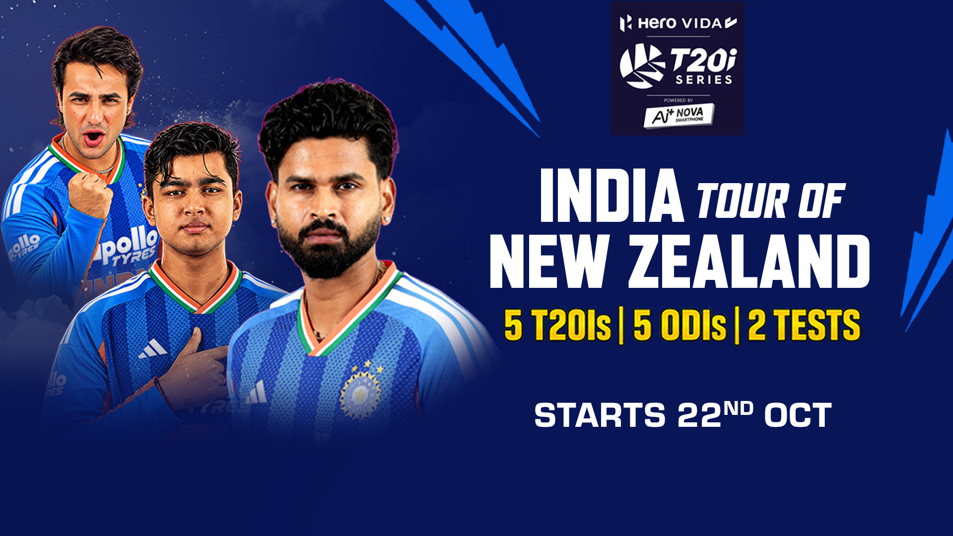 Upcoming - India Tour Of New Zealand 2026