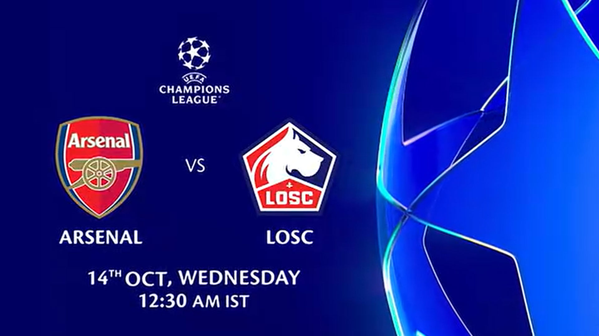 Upcoming - Arsenal vs LOSC - UEFA Champions League 2026-27