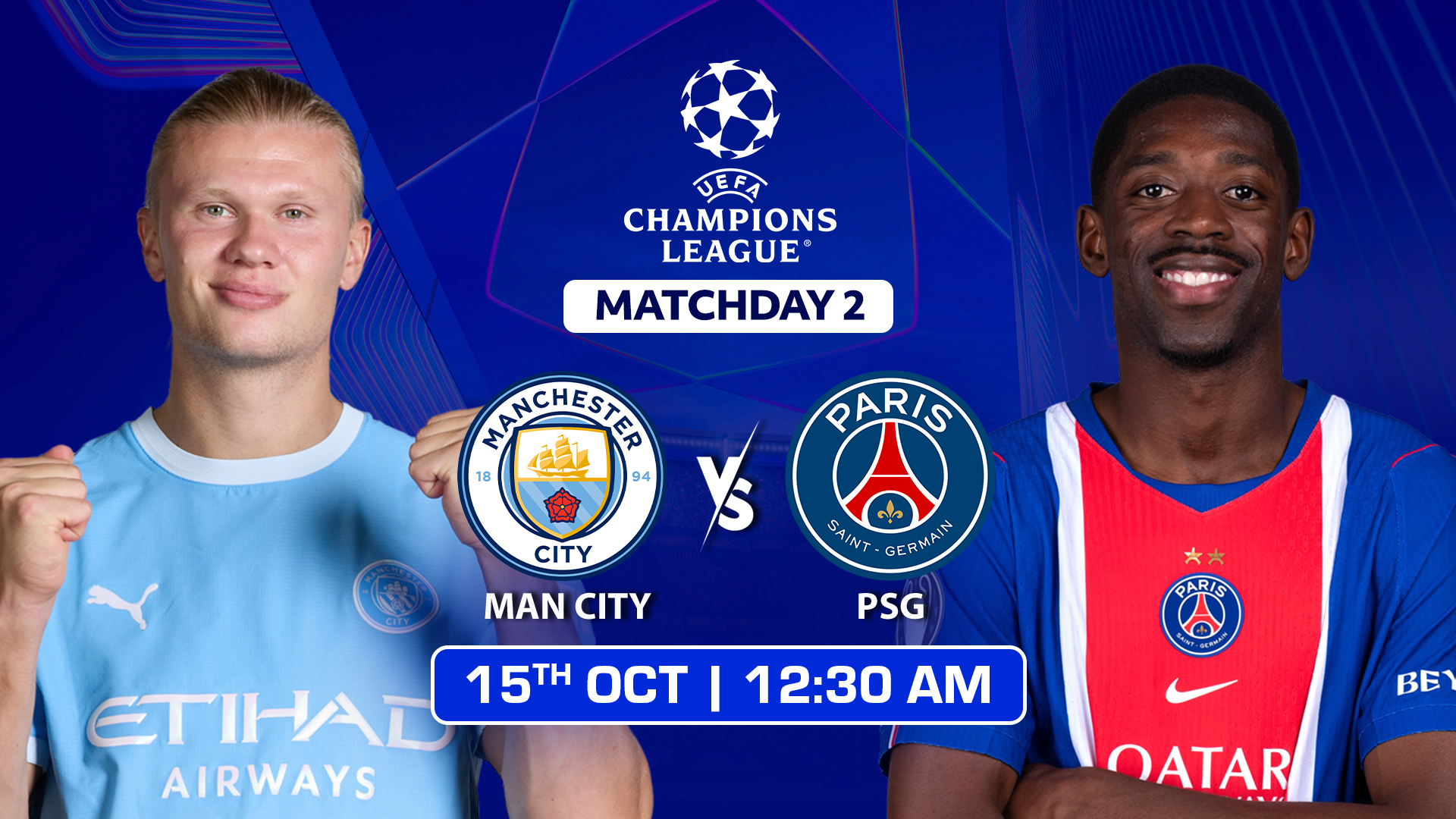 Upcoming - Manchester City vs PSG - UEFA Champions League 2026-27
