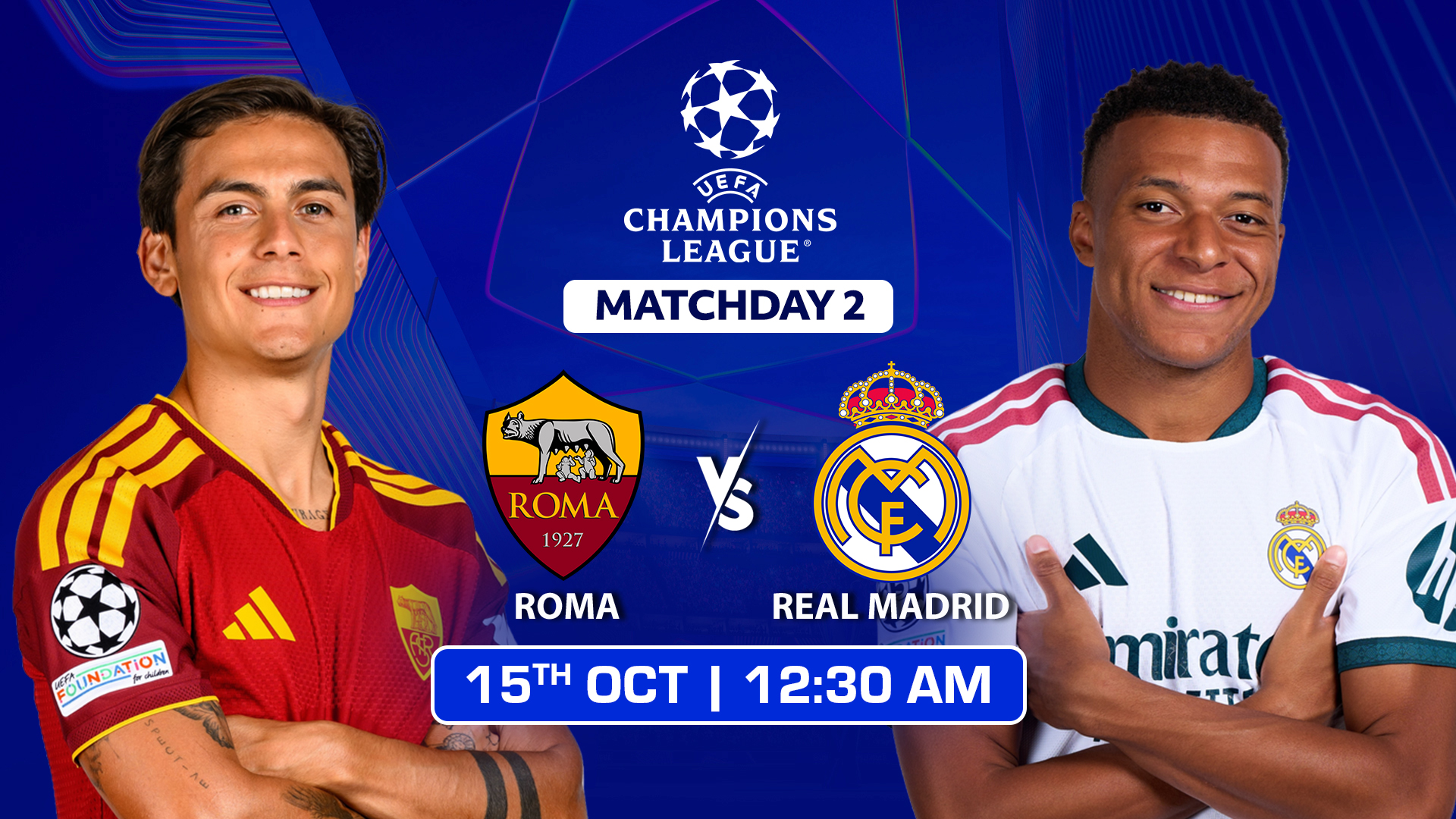 Upcoming - Roma vs Real Madrid - UEFA Champions League 2026-27